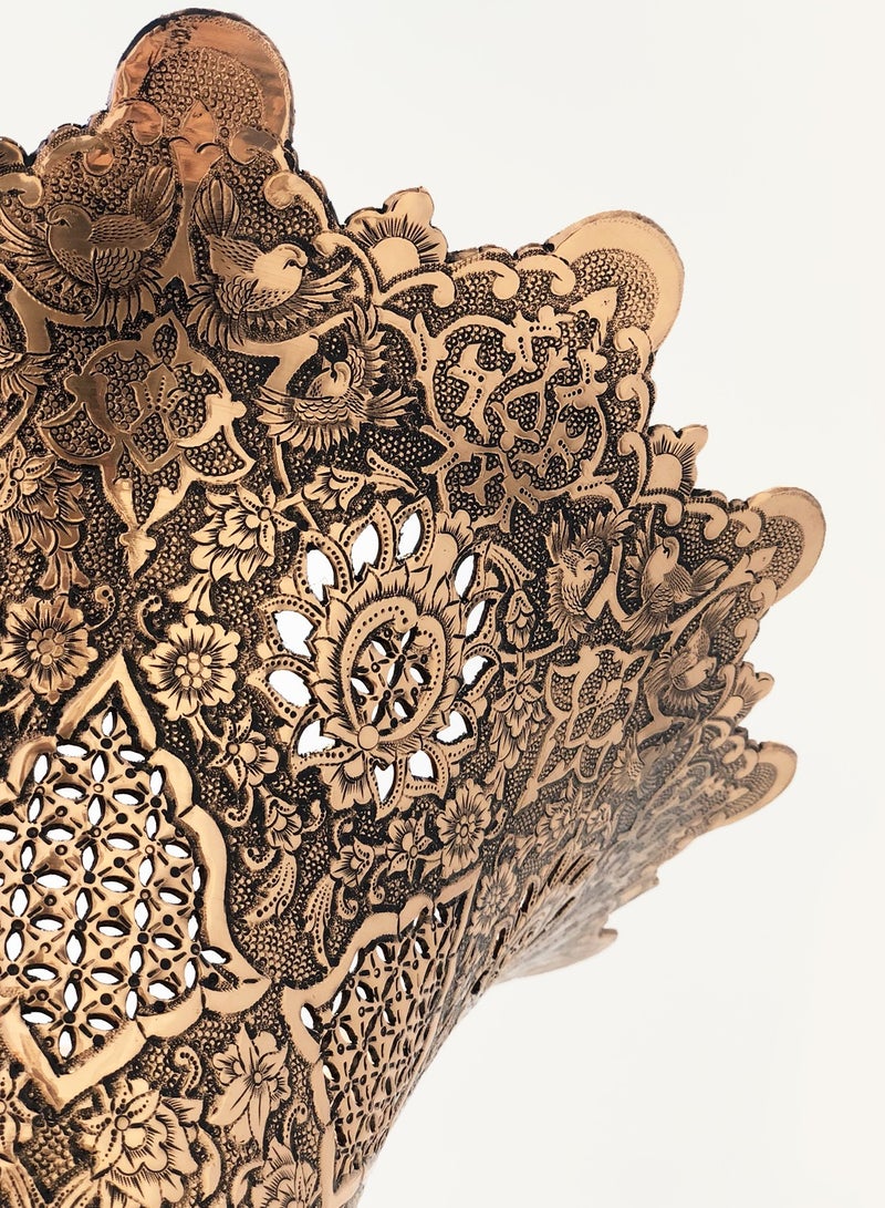 احتفالات  Ehtifalat Handmade Copper Turquoise Stone Inlay P203  - Image 4