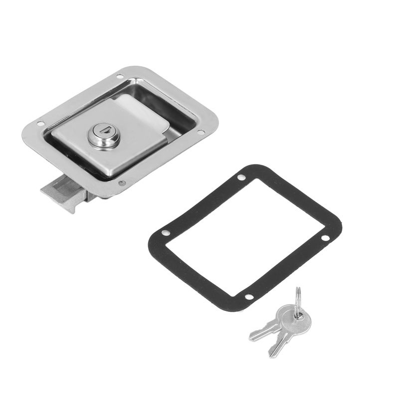 Travel Trailer Lock 304 Stainless Steel Flush Mount Handle - Heavy Duty Weather Resistant RV Door Latch for RV Travel Trailer Toolbox Electric Box Cabinet - Image 1