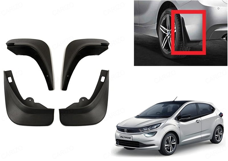 AUTOVEA Plastic Mud Flaps (Pack of 4) Compatible with Tata Altroz (2020-2023) - Image 1