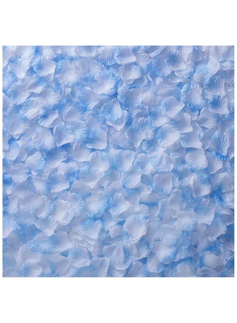 Rayon Rose Petals for Romantic Nights, Weddings, Parties, Anniversary Flower Decorations (Light Blue, 3000 PCS) - Image 3