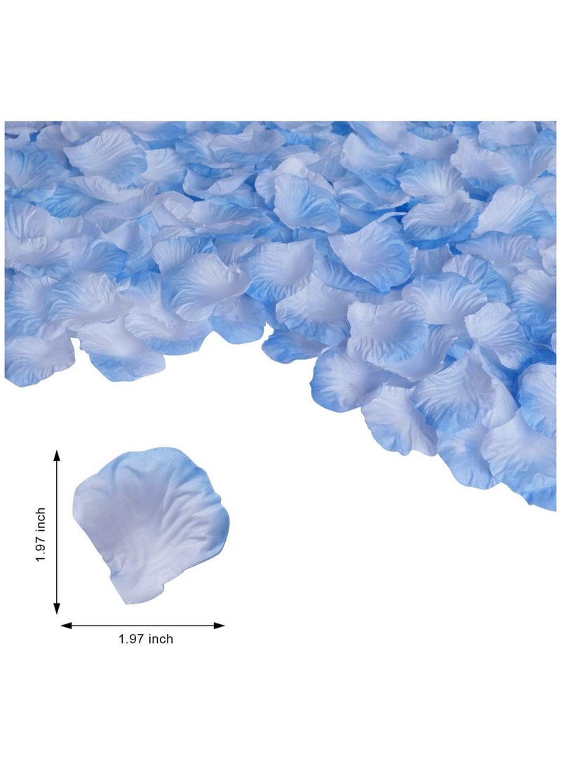 Rayon Rose Petals for Romantic Nights, Weddings, Parties, Anniversary Flower Decorations (Light Blue, 3000 PCS) - Image 2