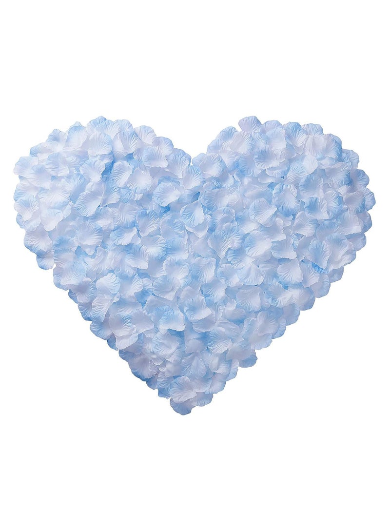 Rayon Rose Petals for Romantic Nights, Weddings, Parties, Anniversary Flower Decorations (Light Blue, 3000 PCS) - Image 1