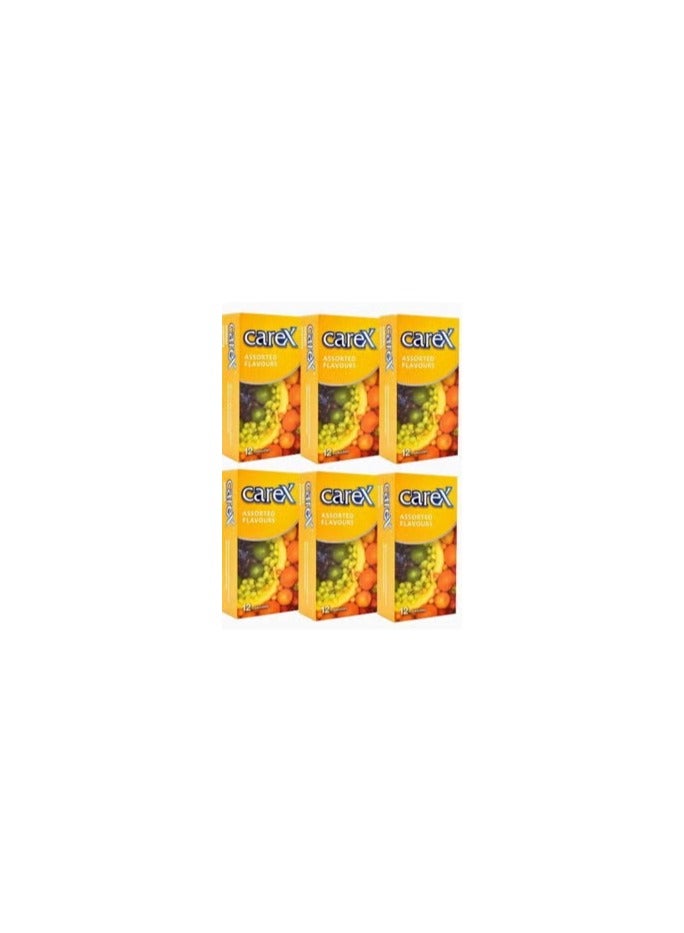 careX Pack Of 6 Boxes Assorted Flavours Condoms 12 - Image 1