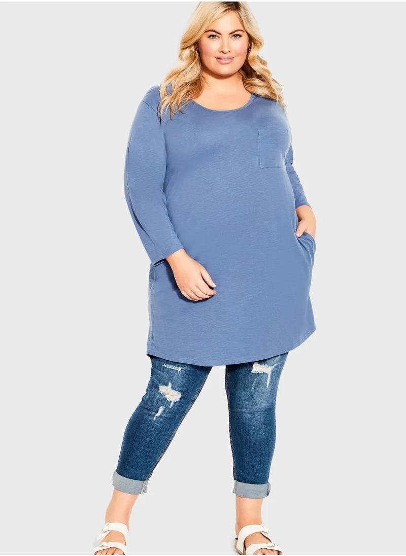 city chic Crew Neck Tunic