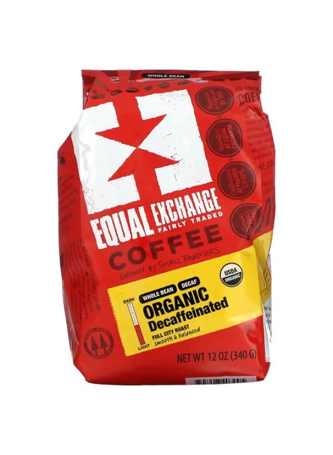 Equal Exchange Organic Coffee, Whole Bean, Full City Roast, Decaffeinated, 12 oz (340 g)  - Image 1