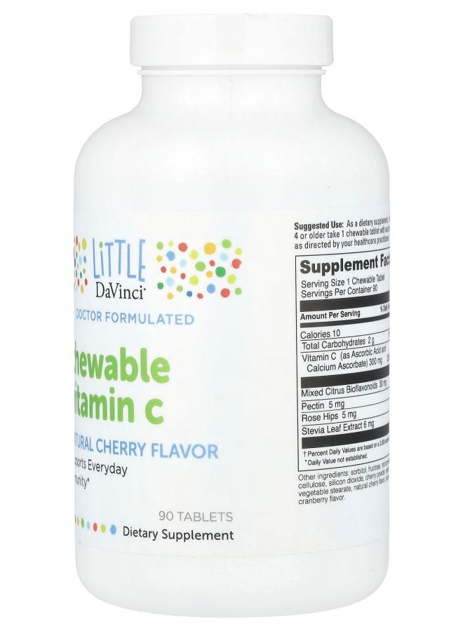 LiTTLE DaVinci Chewable Vitamin C Natural Cherry 90 Tablets - Image 2