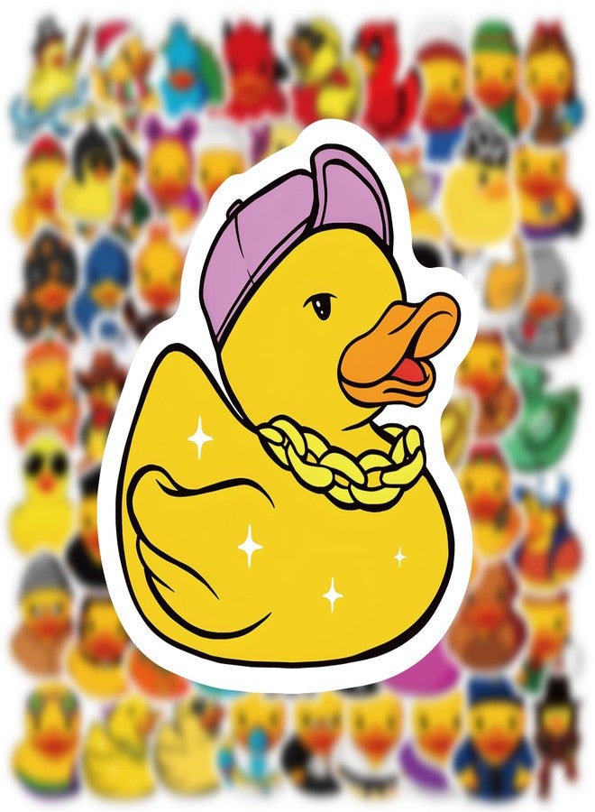 YEESACG 69Pcs Rubber Duck Kawaii Waterproof Stickers Pack | Cute Animals Ducks Unlimited Cartoon Cool Deacls Graffiti Vinyl for Adults Water Bottle Skateboard Luggage Laptop Computer Phone - Image 4