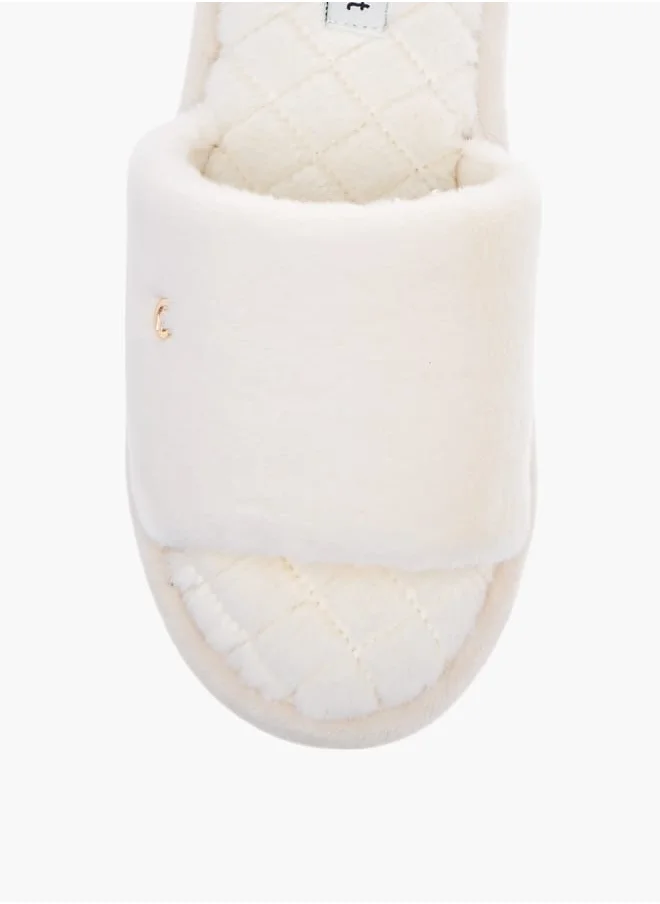 Le Confort Womens Quilted Slip-On Bedroom Slippers