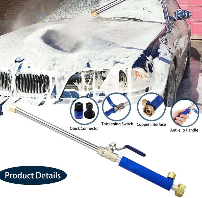 Raddile Jet Nozzle for Garden Hose, High Pressure Power Washer Wand with 3 Different Hydro Nozzles and Quick Connectors for Gutter Patio Car Pet Window 18 Inch (Dark Blue) - Image 3