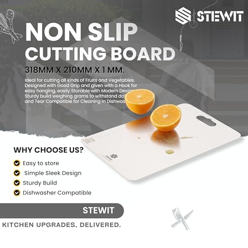 Stewit® Stainless Steel Cutting Board for Kitchen, Heavy Duty Metal Chopping Board for Meat, Vegetables, Fruit & Bread, Durable & Food Safe (31.8CM X 21CM) - Image 4
