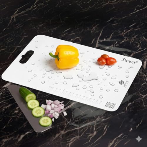 Stewit® Stainless Steel Cutting Board for Kitchen, Heavy Duty Metal Chopping Board for Meat, Vegetables, Fruit & Bread, Durable & Food Safe (31.8CM X 21CM) - Image 1