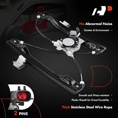 A-Premium Electric Power Window Regulator with Motor Replacement for Chevrolet Cruze Limited Chevy Cruze 2012-2016(2 Pins) Front Passenger Side - Image 5