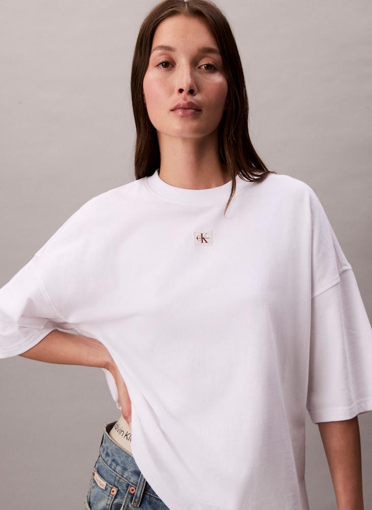 Calvin Klein Jeans Oversized Cotton Badge T-shirt - Image 3