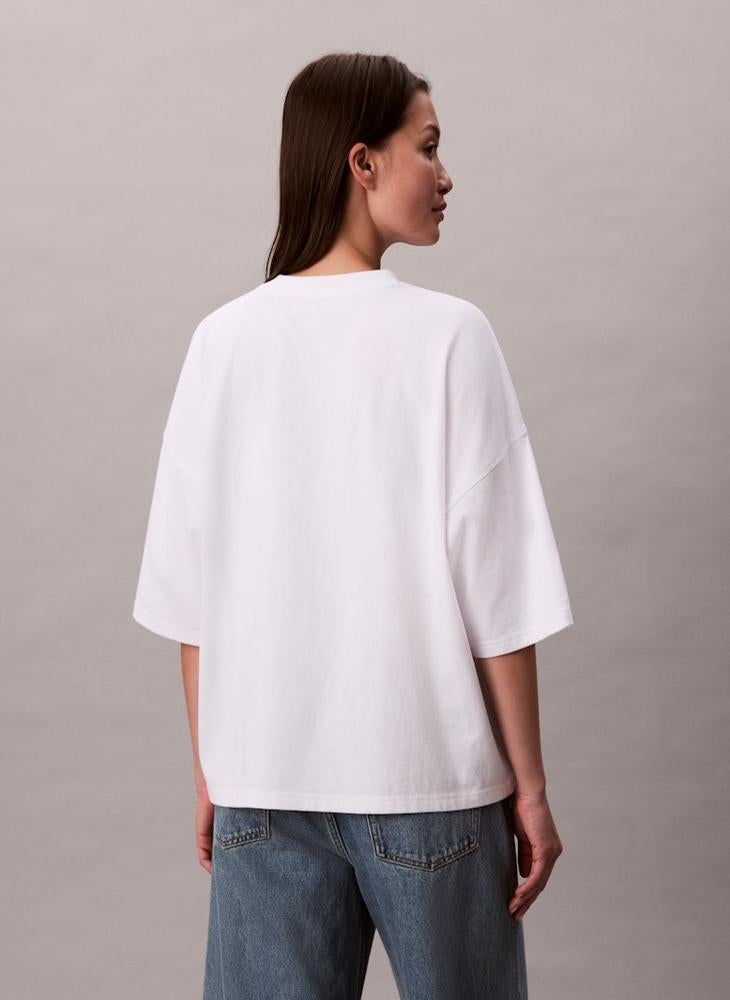 Calvin Klein Jeans Oversized Cotton Badge T-shirt - Image 2