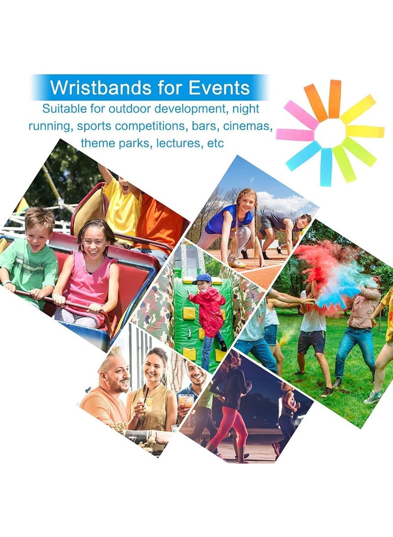 100 Pcs Fluorescent Colored Wristbands for Events, Security, Parties, Festivals - Image 5