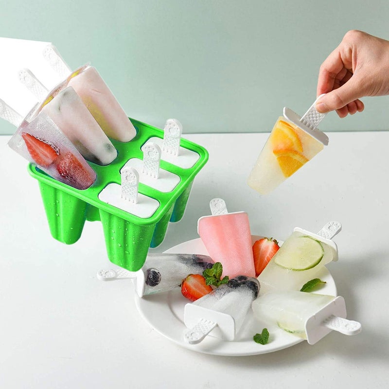 Bell Dream قوالب المصاصة، 6 قطع نماذج المصاصة السيليكون نماذج المصاصة قابلة لإعادة الاستخدام سهلة الإزالة صانع المصاصة (أخضر داكن) - Image 3