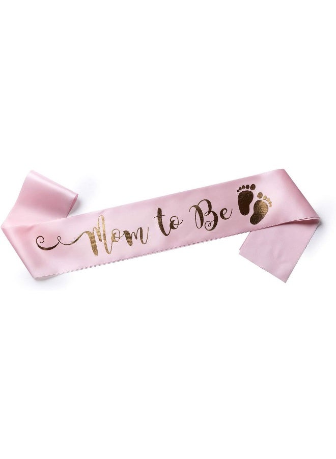 OLILLY Perfect Pink Mom to Be Sash - Enjoy Your Baby Shower - Image 1