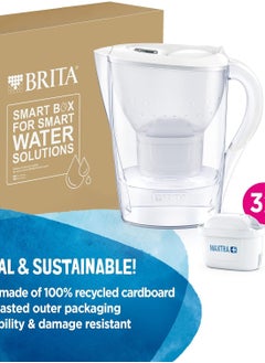 BRITA BRITA MAXTRA Filtered Water Jug with 3 Cartridges, Water Filter that Reduces Lime and Chlorine, Filtered Water for Optimal Taste, White, 2.4 Litres  - Image 2