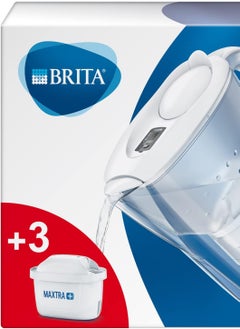 BRITA BRITA MAXTRA Filtered Water Jug with 3 Cartridges, Water Filter that Reduces Lime and Chlorine, Filtered Water for Optimal Taste, White, 2.4 Litres  - Image 1