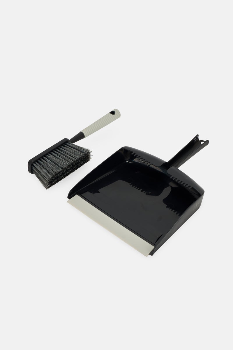 Trio Dustpan And Brush Set, Black - Image 2