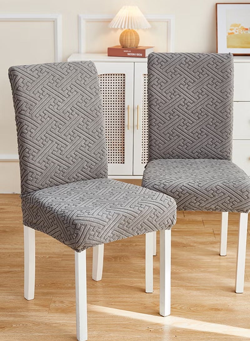 XiuWoo 6PC Set Stretch Dining Chair Cover Washable Removable Chair Slipcover Dining Chair Protector Cover for Kitchen Dining Room Hotel  - Image 3