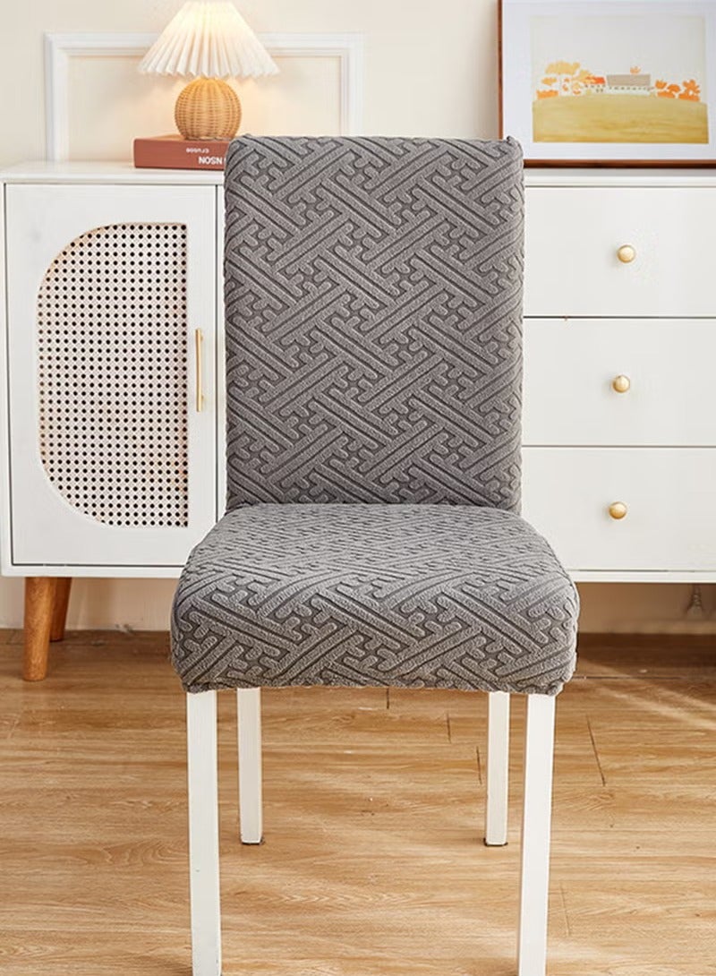 XiuWoo 6PC Set Stretch Dining Chair Cover Washable Removable Chair Slipcover Dining Chair Protector Cover for Kitchen Dining Room Hotel  - Image 5