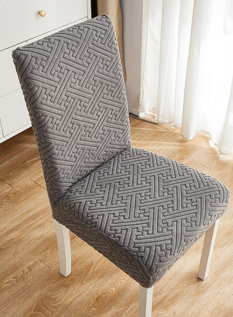 XiuWoo 6PC Set Stretch Dining Chair Cover Washable Removable Chair Slipcover Dining Chair Protector Cover for Kitchen Dining Room Hotel  - Image 2