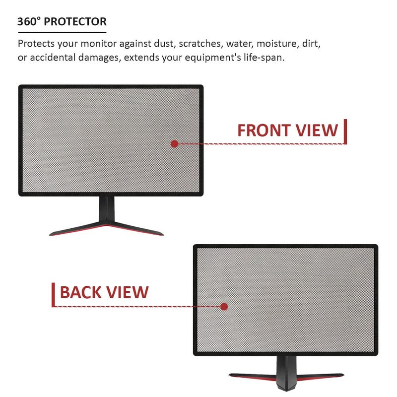 Cranique Polycarbonate Dust Proof LCD / LED Monitor Cover For 27" Dell | HP | LG | Lenovo | Samsung | Acer | Benq 27 Inch (Grey) - Image 5