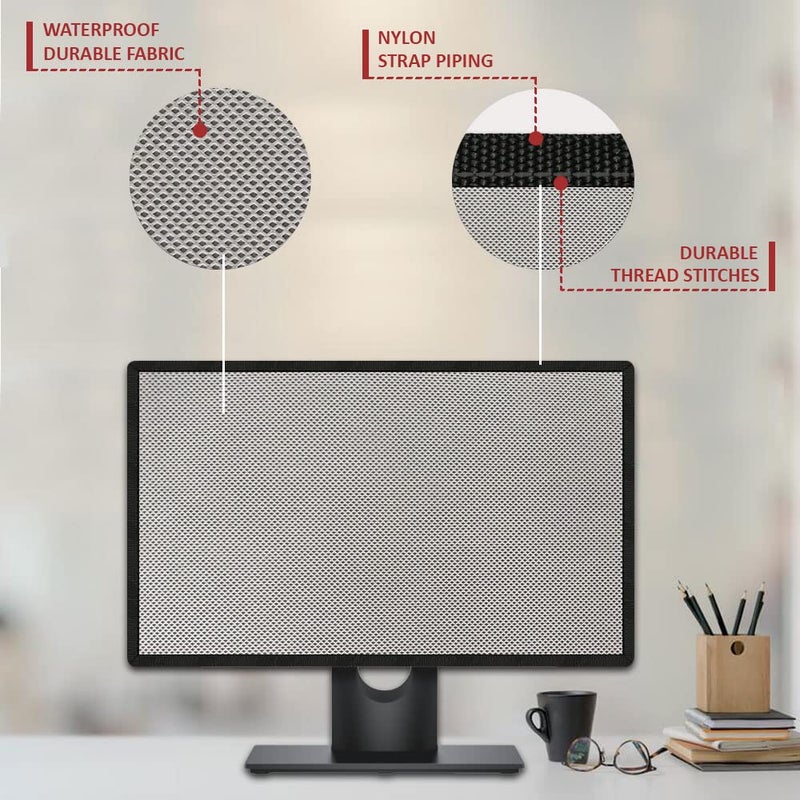 Cranique Polycarbonate Dust Proof LCD / LED Monitor Cover For 27" Dell | HP | LG | Lenovo | Samsung | Acer | Benq 27 Inch (Grey) - Image 3