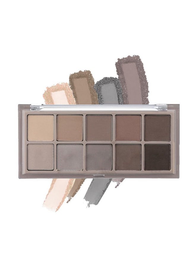 Aaiffey - 10 Colors Eyeshadow Palettehighly Pigmented Matte Eyeshadow Cement Color Eye Shadow Shades Waterproof Cool Tone Eye Makeup Palette Velvety Texture Neutral Eyeshadow04 - Image 1