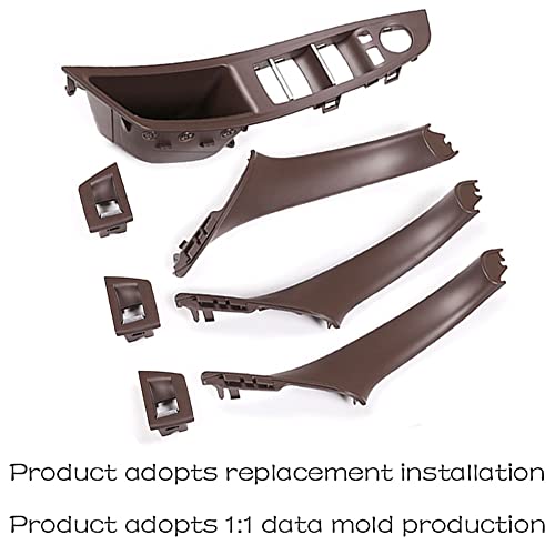 CHUANGHUI Car Door Handle Cover for BMW 5 Series F10 2011-2016 Interior Door Handles Replace Trim Cover 520i 528i 530i 535d 535i 550i (Mocha Brown) - Image 5