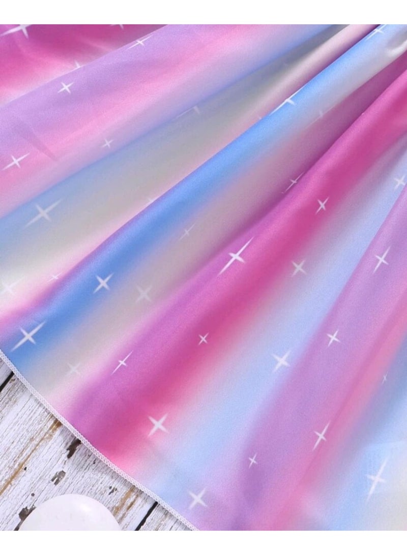 SHEIN Young Girl Ombre Heart Embroidery Halter Dress Summer Holiday - Image 4