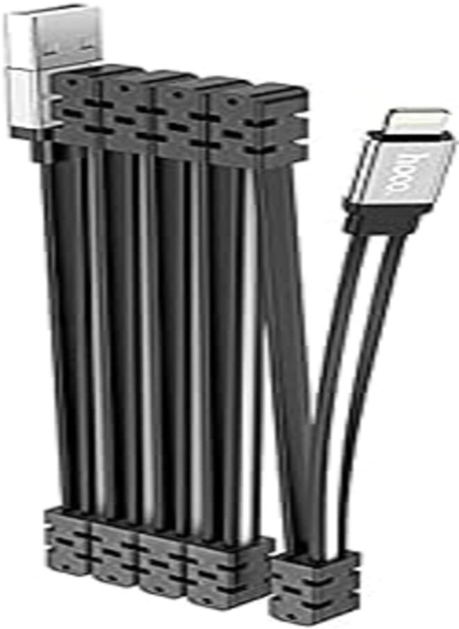 Hoco Hoco U103 - Magnetic Absorption Charging And Data Transmittion Cable (2.4A - 1M) - Lightning Plug For Apple iPhone iPad Airpods - Black 