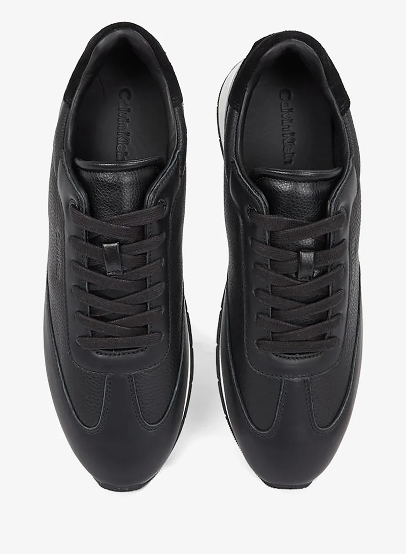 CALVIN KLEIN Low Lace Up Leather Trainers