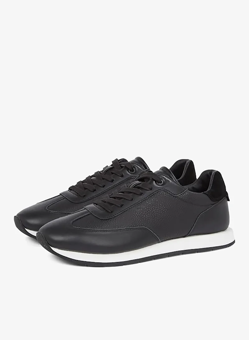 CALVIN KLEIN Low Lace Up Leather Trainers