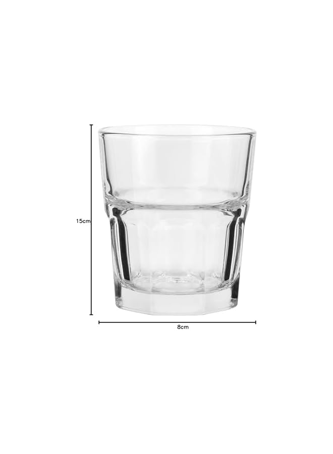 S-TOP Centra Rock (Whiskey/Whisky) Glass, Pack Of 6, Clear, 300 ml, P01960 - Image 4