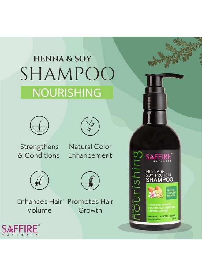 SAFFIRE Naturals Henna And Soy Protein Deep Root Nourishing Shampoo (250Ml) - Image 3