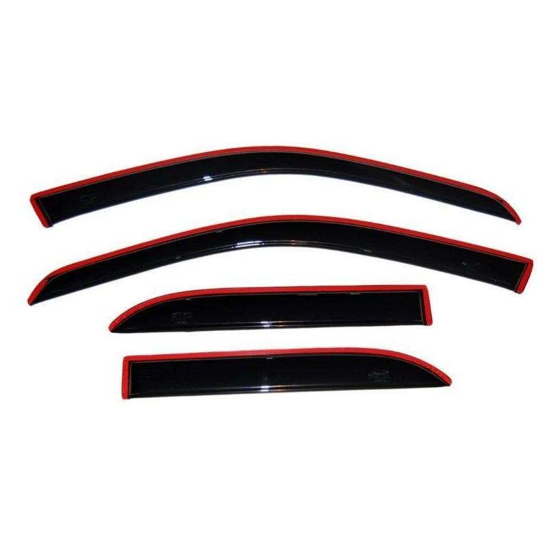 AVS Auto Ventshade [AVS] In-Channel Ventvisor / Rain Guards | Fits 2015 - 2022 Chevrolet/GMC Colorado/Canyon Crew Cab - Smoke, 4 pcs. | 194995 - Image 1