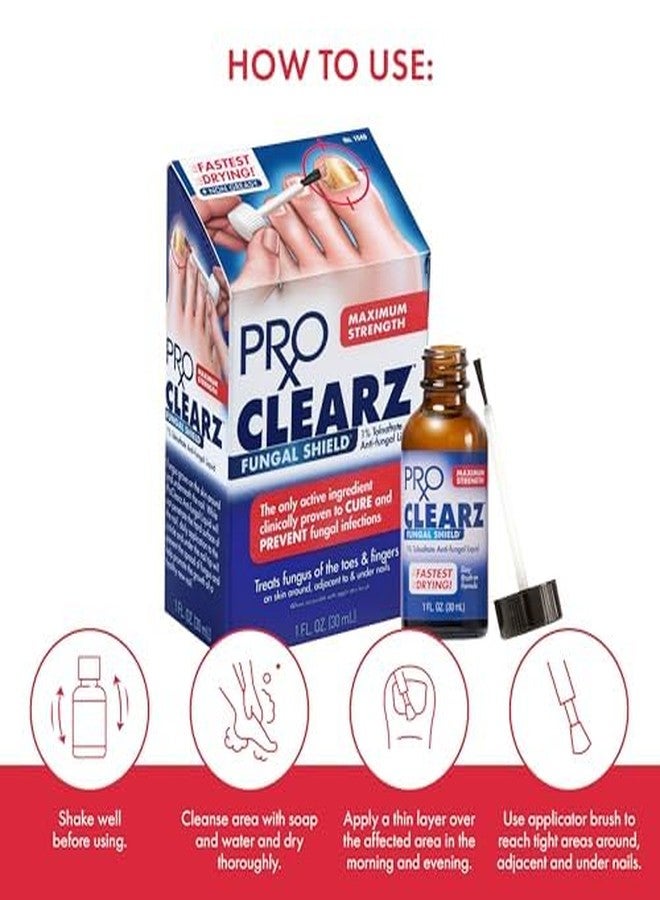 ProClearz بروكليرز درع الفطريات أقصى قوة سائل مضاد للفطريات قابل للتطبيق بالفرشاة، زجاجة 1 أونصة (عبوة من 2) - Image 2