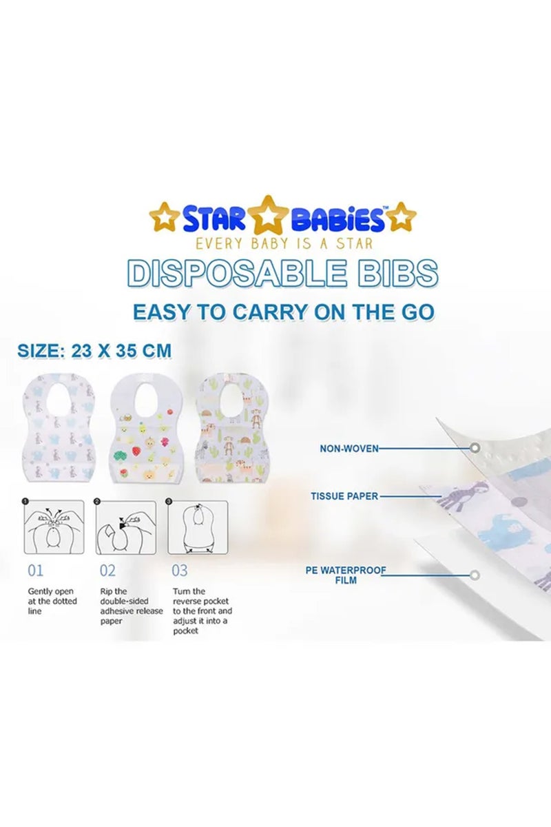 Star Babies - Caddy Diaper Bag Grey w/ Disposable Bibs - 10pcs - Image 4