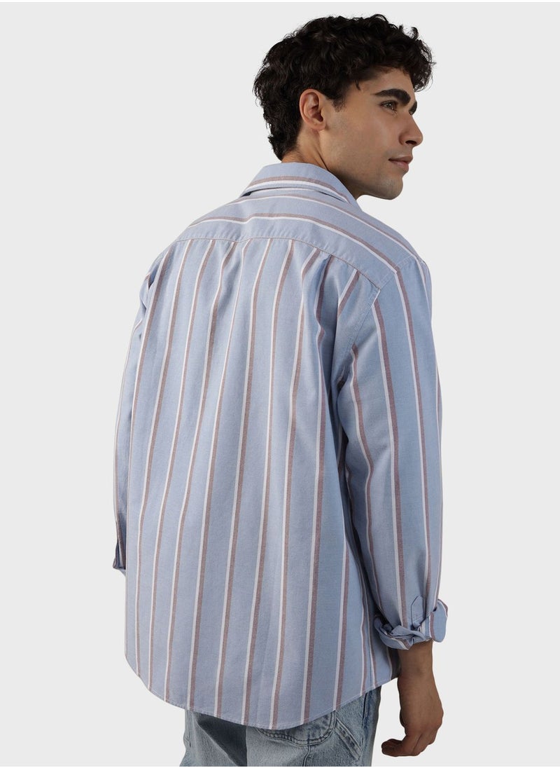 American Eagle - Striped Regular Fit Shirt - Image 1