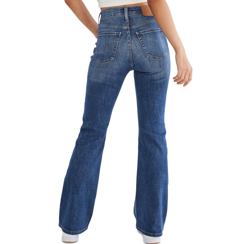 Aeropostale Womens Juniors Highest Rise Flare Leg Jean, Medium Wash, 8 Regular - Image 2