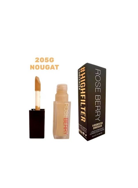 High Filter Liquid Concealer, Roseberry G 205 NOUGAT, gives the skin a radiant glow.