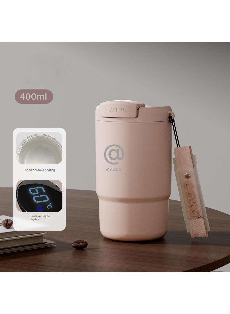 Y&D Intelligent Temperature Measuring Coffee Cup Ceramic Liner Insulation Cup High Appearance Portable Cup 400ml - Image 1