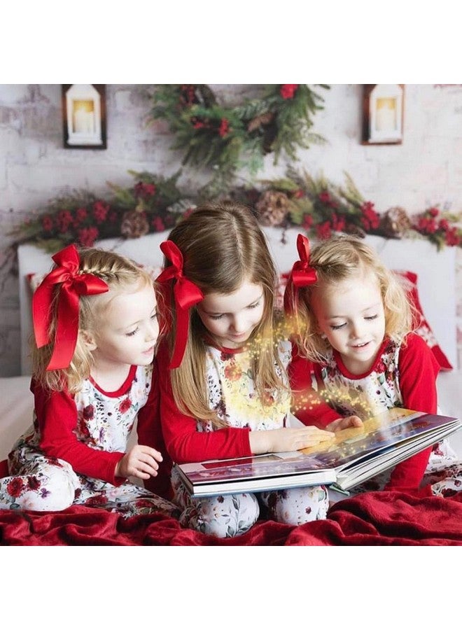 NCMAMA 2Pcs Long Ribbon Hair Bows for Girls Hair Clip Silk Hair Bow Ribbon Hair Accessories for Baby Toddlers Infant Teens Kids (Red) - Image 4