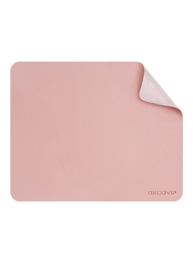 Exco Mouse Pad Small Size Leather Office Gaming Waterproof Leather Notebook Desktop Computer Portable Anti-slip Washable Mat Pink 0430 - Image 1
