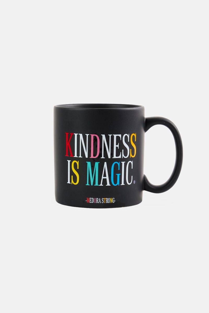 quotable Quoteable Ceramic Kindness Is Magic Cup 300 ml, Black  - Image 1