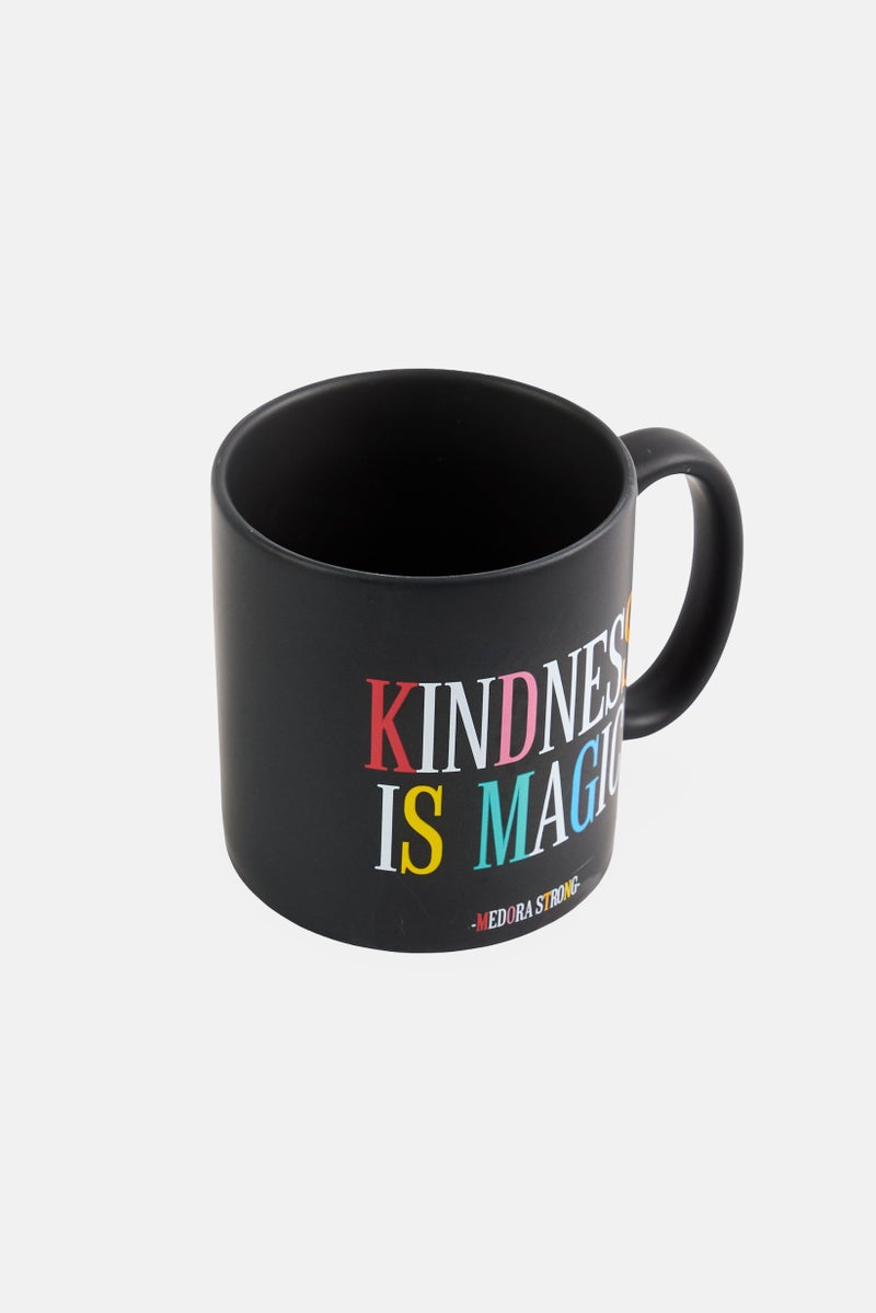 quotable Quoteable Ceramic Kindness Is Magic Cup 300 ml, Black  - Image 3