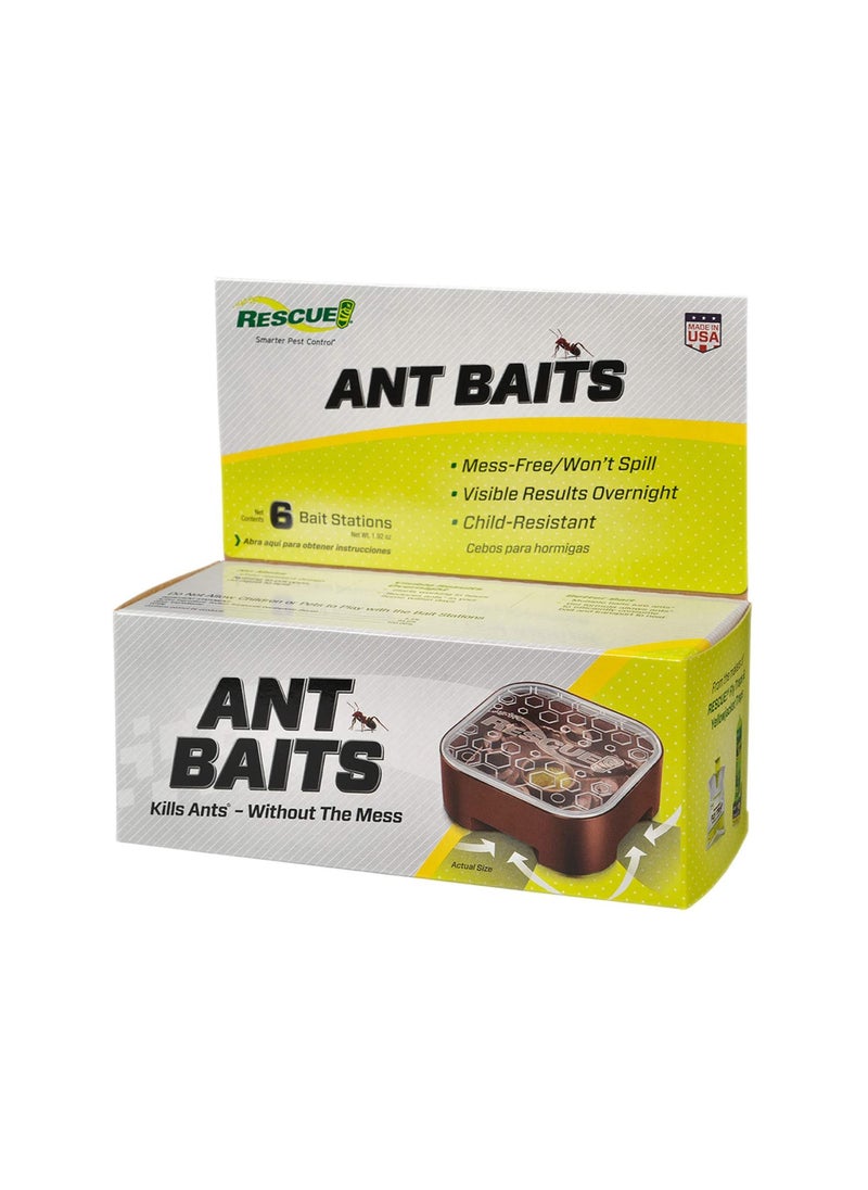 RESCUE 6 Bait Stations Ant Trap killer  - Image 1