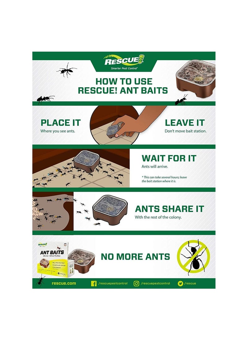 RESCUE 6 Bait Stations Ant Trap killer  - Image 5
